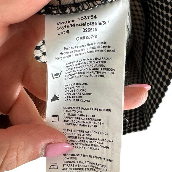 Joseph Ribkoff Black & Cream Geometric Micro Print Elastic Pull On Career Pants - Picture 6 of 6